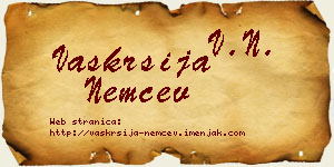 Vaskrsija Nemčev vizit kartica